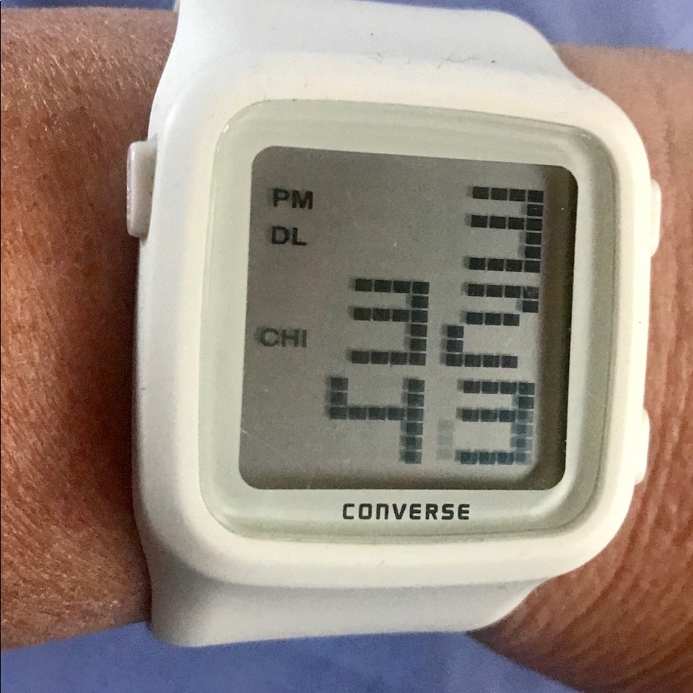 Converse Digital Scoreboard Watch in White